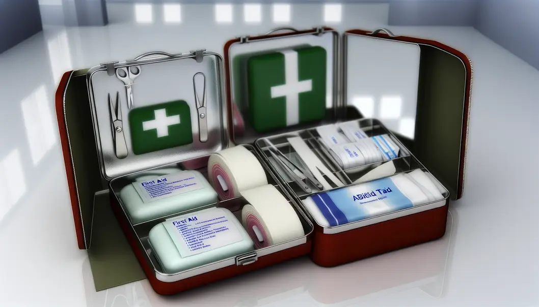 Túi sơ cứu loại A với nội dung cần thiết cho tai nạn nhỏ.