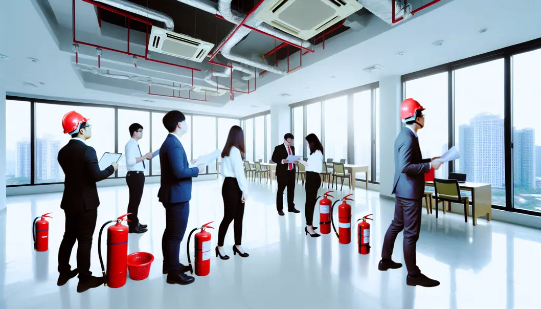 Trang bị an toàn PCCC trong nhà trọ với hệ thống báo cháy đầy đủ.