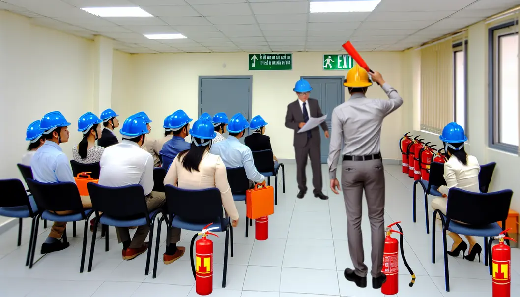 Trang bị an toàn PCCC trong nhà trọ với hệ thống báo cháy đầy đủ.