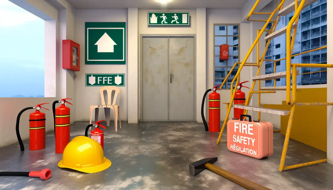 Trang bị an toàn PCCC trong nhà trọ với hệ thống báo cháy đầy đủ.